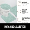 image:imageGORILLA GRIP Chenille Bath Rug Mat for Oval Toilet Base 24x19 GraySeablue