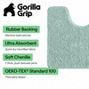 image:imageGORILLA GRIP Chenille Bath Rug Mat for Oval Toilet Base 24x19 GraySeablue