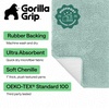 image:imageGORILLA GRIP Chenille Bath Rug Mat for Oval Toilet Base 24x19 GraySeablue