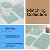 image:imageGORILLA GRIP Chenille Bath Rug Mat for Oval Toilet Base 24x19 GraySeablue