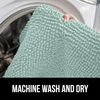 image:imageGORILLA GRIP Chenille Bath Rug Mat for Oval Toilet Base 24x19 GraySeablue