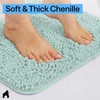 image:imageGORILLA GRIP Chenille Bath Rug Mat for Oval Toilet Base 24x19 GraySeablue