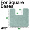 image:imageGORILLA GRIP Chenille Bath Rug Mat for Oval Toilet Base 24x19 GraySeablue