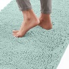 image:imageGORILLA GRIP Chenille Bath Rug Mat for Oval Toilet Base 24x19 GraySeablue