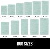 image:imageGORILLA GRIP Chenille Bath Rug Mat for Oval Toilet Base 24x19 GraySeablue