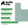 image:imageGORILLA GRIP Chenille Bath Rug Mat for Oval Toilet Base 24x19 GraySeablue