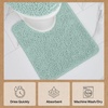 image:imageGORILLA GRIP Chenille Bath Rug Mat for Oval Toilet Base 24x19 GraySeablue