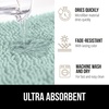 image:imageGORILLA GRIP Chenille Bath Rug Mat for Oval Toilet Base 24x19 GraySeablue