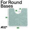 image:imageGORILLA GRIP Chenille Bath Rug Mat for Oval Toilet Base 24x19 GraySeablue