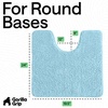 image:imageGORILLA GRIP Chenille Bath Rug Mat for Oval Toilet Base 24x19 GraySky