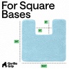 image:imageGORILLA GRIP Chenille Bath Rug Mat for Oval Toilet Base 24x19 GraySky