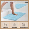 image:imageGORILLA GRIP Chenille Bath Rug Mat for Oval Toilet Base 24x19 GraySky