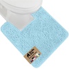 image:imageGORILLA GRIP Chenille Bath Rug Mat for Oval Toilet Base 24x19 GraySky