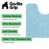 image:imageGORILLA GRIP Chenille Bath Rug Mat for Oval Toilet Base 24x19 GraySky