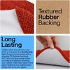 image:imageGORILLA GRIP Chenille Bath Rug Mat for Oval Toilet Base 24x19 GraySunset Orange