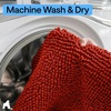 image:imageGORILLA GRIP Chenille Bath Rug Mat for Oval Toilet Base 24x19 GraySunset Orange