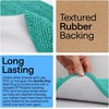 image:imageGORILLA GRIP Chenille Bath Rug Mat for Oval Toilet Base 24x19 GrayTurquoise