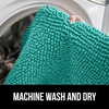 image:imageGORILLA GRIP Chenille Bath Rug Mat for Oval Toilet Base 24x19 GrayTurquoise