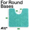 image:imageGORILLA GRIP Chenille Bath Rug Mat for Oval Toilet Base 24x19 GrayTurquoise