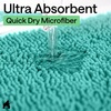 image:imageGORILLA GRIP Chenille Bath Rug Mat for Oval Toilet Base 24x19 GrayTurquoise