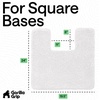image:imageGORILLA GRIP Chenille Bath Rug Mat for Oval Toilet Base 24x19 GrayWhite