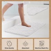 image:imageGORILLA GRIP Chenille Bath Rug Mat for Oval Toilet Base 24x19 GrayWhite