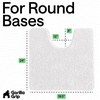 image:imageGORILLA GRIP Chenille Bath Rug Mat for Oval Toilet Base 24x19 GrayWhite
