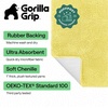 image:imageGORILLA GRIP Chenille Bath Rug Mat for Oval Toilet Base 24x19 GrayYellow