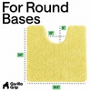 image:imageGORILLA GRIP Chenille Bath Rug Mat for Oval Toilet Base 24x19 GrayYellow