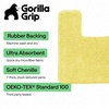 image:imageGORILLA GRIP Chenille Bath Rug Mat for Oval Toilet Base 24x19 GrayYellow