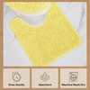 image:imageGORILLA GRIP Chenille Bath Rug Mat for Oval Toilet Base 24x19 GrayYellow