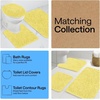 image:imageGORILLA GRIP Chenille Bath Rug Mat for Oval Toilet Base 24x19 GrayYellow