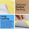 image:imageGORILLA GRIP Chenille Bath Rug Mat for Oval Toilet Base 24x19 GrayYellow