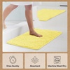 image:imageGORILLA GRIP Chenille Bath Rug Mat for Oval Toilet Base 24x19 GrayYellow