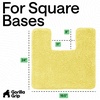 image:imageGORILLA GRIP Chenille Bath Rug Mat for Oval Toilet Base 24x19 GrayYellow