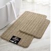 image:imageGORILLA GRIP Memory Foam Bathroom Rugs Absorbent Bath Mat 24x16 GrayBeige