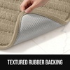 image:imageGORILLA GRIP Memory Foam Bathroom Rugs Absorbent Bath Mat 24x16 GrayBeige