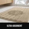 image:imageGORILLA GRIP Memory Foam Bathroom Rugs Absorbent Bath Mat 24x16 GrayBeige