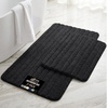 image:imageGORILLA GRIP Memory Foam Bathroom Rugs Absorbent Bath Mat 24x16 GrayBlack