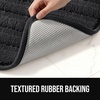 image:imageGORILLA GRIP Memory Foam Bathroom Rugs Absorbent Bath Mat 24x16 GrayBlack