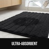 image:imageGORILLA GRIP Memory Foam Bathroom Rugs Absorbent Bath Mat 24x16 GrayBlack