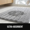 image:imageGORILLA GRIP Memory Foam Bathroom Rugs Absorbent Bath Mat 24x16 GrayGrey