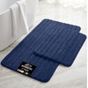 image:imageGORILLA GRIP Memory Foam Bathroom Rugs Absorbent Bath Mat 24x16 GrayNavy