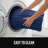 image:imageGORILLA GRIP Memory Foam Bathroom Rugs Absorbent Bath Mat 24x16 GrayNavy