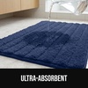 image:imageGORILLA GRIP Memory Foam Bathroom Rugs Absorbent Bath Mat 24x16 GrayNavy