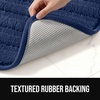 image:imageGORILLA GRIP Memory Foam Bathroom Rugs Absorbent Bath Mat 24x16 GrayNavy