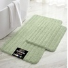 image:imageGORILLA GRIP Memory Foam Bathroom Rugs Absorbent Bath Mat 24x16 GraySage