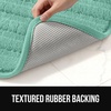image:imageGORILLA GRIP Memory Foam Bathroom Rugs Absorbent Bath Mat 24x16 GraySea Blue