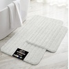 image:imageGORILLA GRIP Memory Foam Bathroom Rugs Absorbent Bath Mat 24x16 GrayWhite