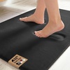 image:imageGORILLA GRIP Memory Foam Toilet Rug for Bathroom 225x195 GreyBlack